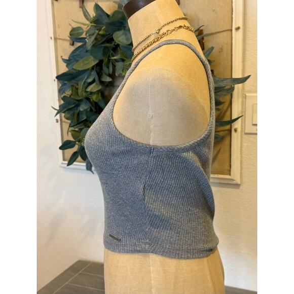 ABERCROMBIE & FITCH Gray Ribbed Tank Top shirt size S - Picture 3 of 7